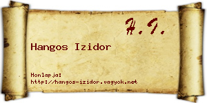 Hangos Izidor névjegykártya